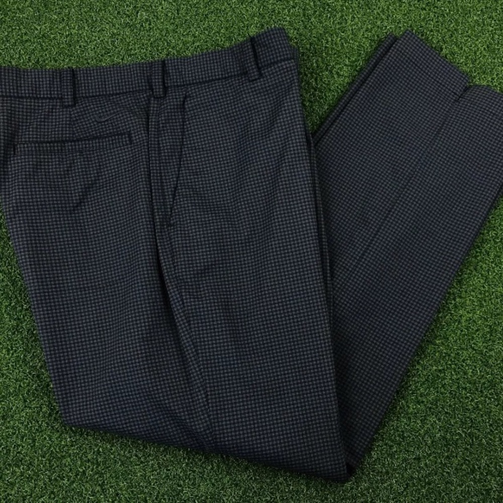 Nike Mens Black Gingham Flat Front Polyester